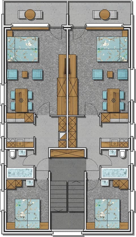 Photo of the whole room, Floor plan