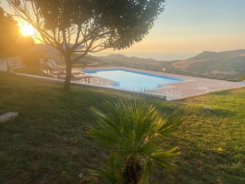 Pool view, Swimming pool, Sunset