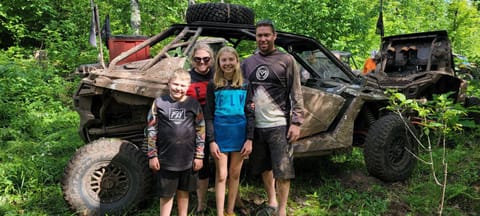 Natural landscape, group of guests