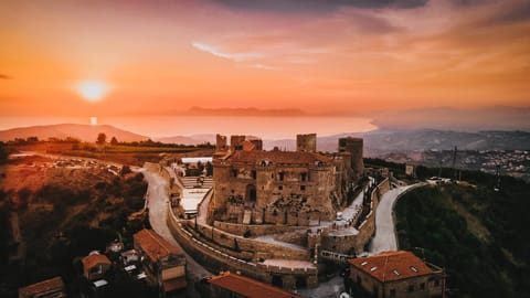 Bird's eye view, Street view, Sunset