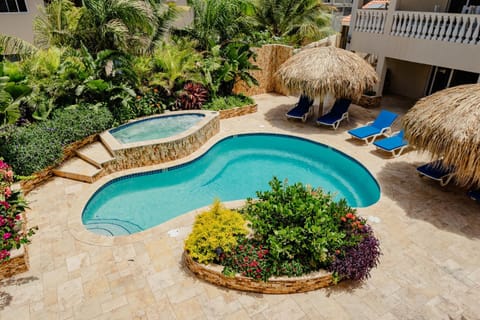 Garden, View (from property/room), Swimming pool, sunbed