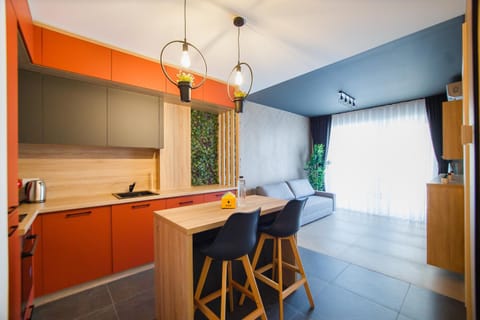 Kitchen or kitchenette, Living room, Dining area