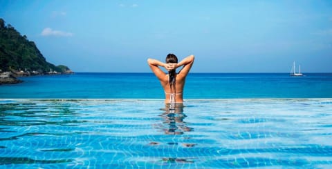 Property building, Beach, Guests, Swimming pool