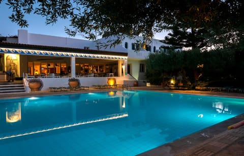 Night, Pool view, Swimming pool