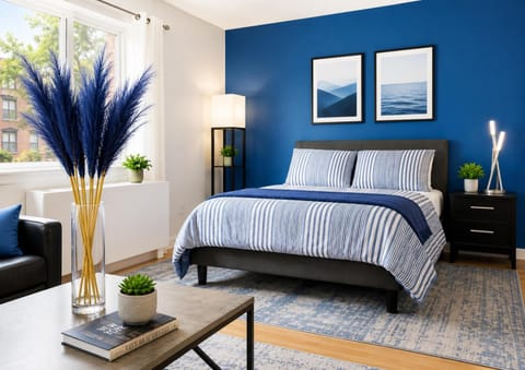 Bed, Living room, Photo of the whole room, Bedroom