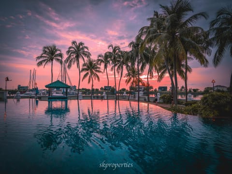 Natural landscape, Pool view, Swimming pool, Sunrise, Sunset