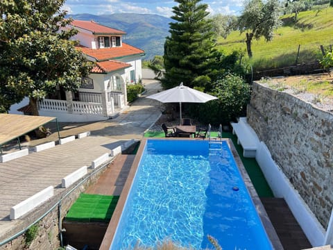 Patio, Natural landscape, Mountain view, Pool view, Swimming pool, sunbed