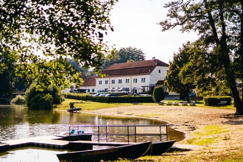 Property building, Beach, Lake view