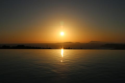 View (from property/room), Sea view, Swimming pool, Sunset