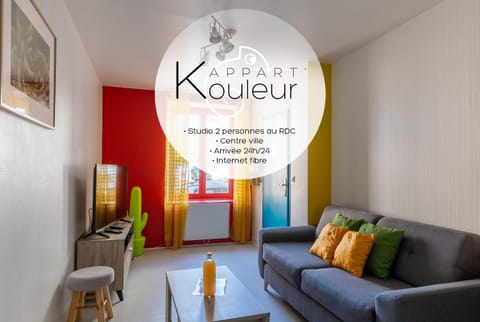 L'appart K-OULEUR- Wifi Fibre-Checkin auto- 2 pers Apartment in Le Mans