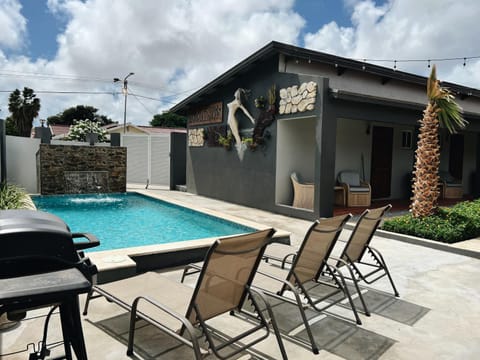 Property building, Patio, Swimming pool