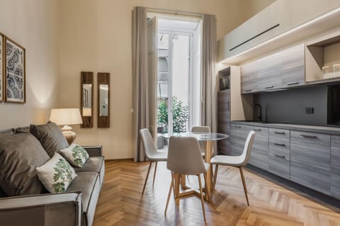 Living room, kitchen