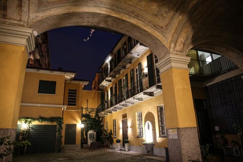 Property building, Night, Garden