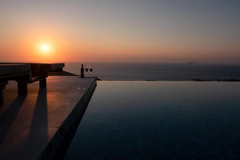 Natural landscape, Pool view, Sea view, Swimming pool, Sunset