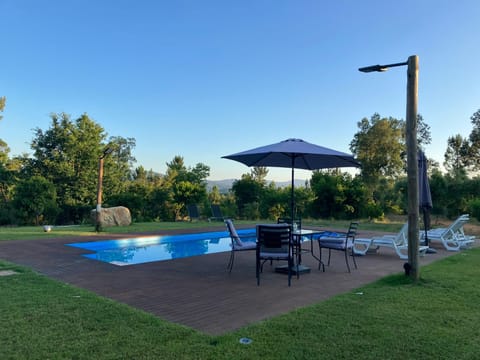 Natural landscape, Garden, Garden view, Pool view, Swimming pool, sunbed