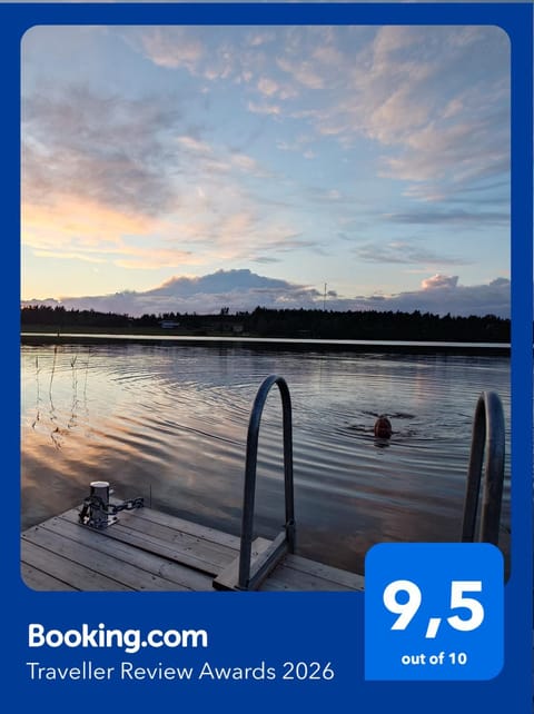 Natural landscape, Swimming pool, Sunset