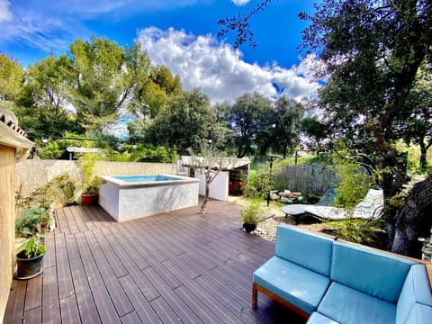 Patio, Spring, Day, Natural landscape, Garden, Garden view, Pool view, Swimming pool