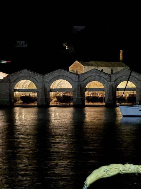 Nearby landmark, Night, Natural landscape