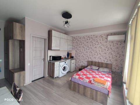 Bed, Kitchen or kitchenette, Photo of the whole room, Bedroom