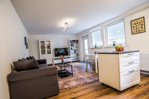 Living room, kitchen