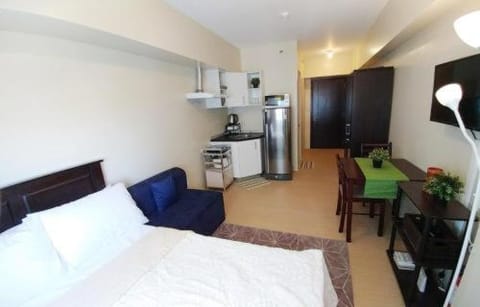 Bed, TV and multimedia, Kitchen or kitchenette, Photo of the whole room, Dining area, minibar, stove