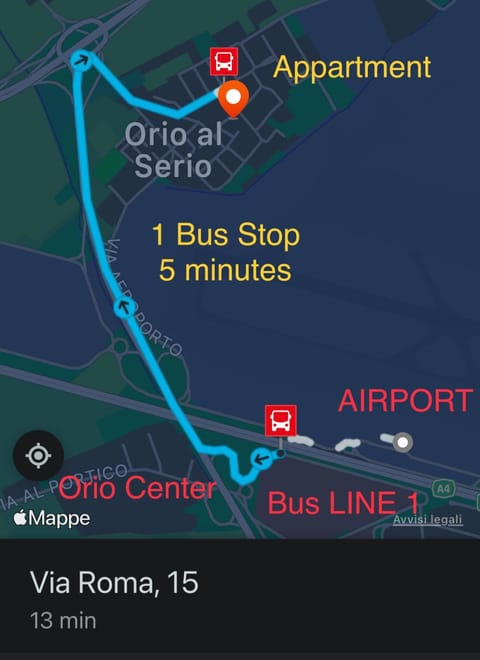 ORIO Bergamo 24h AIRPORT BGY- a few step - VICINO ALL'AEROPORTO Apartment in Bergamo