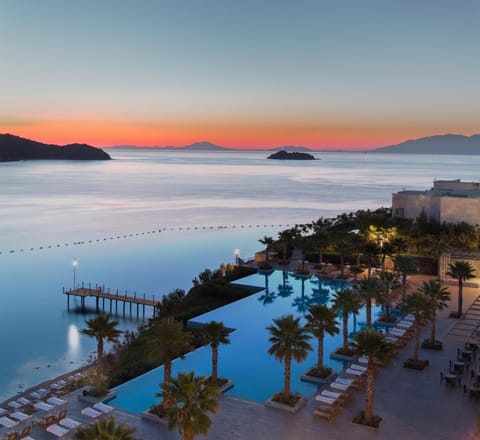 Beach, Pool view, Swimming pool, Sunrise, Sunset