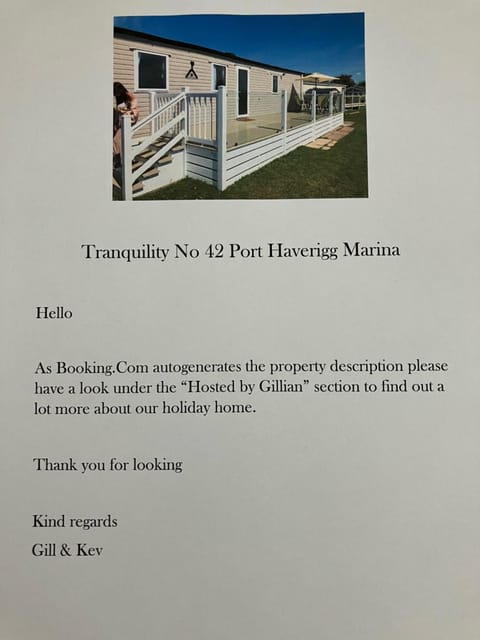Tranquility No 42 Port Haverigg Marina House in Barrow-in-Furness District
