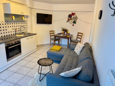 TV and multimedia, Kitchen or kitchenette, Living room, Seating area, Dining area, stove