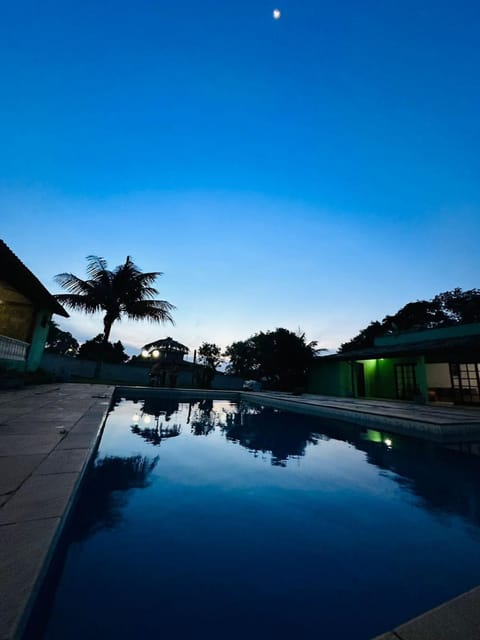 Night, Pool view, Swimming pool