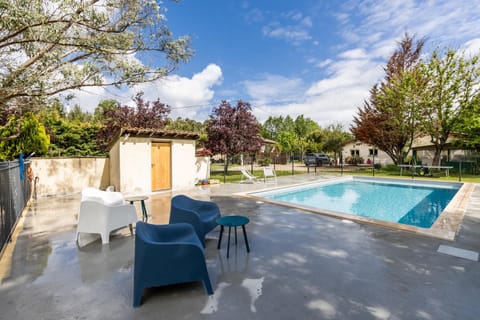 Property building, Living room, Swimming pool