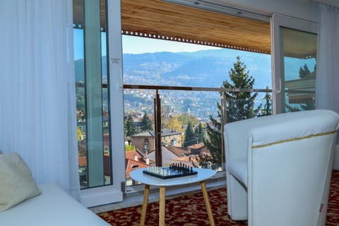 Natural landscape, View (from property/room), Balcony/Terrace, Seating area, Mountain view
