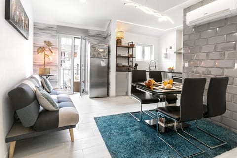 Kitchen or kitchenette, Living room, Dining area, air conditioner