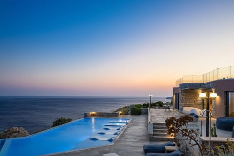 Natural landscape, Pool view, Sea view, Swimming pool, Sunset, sunbed