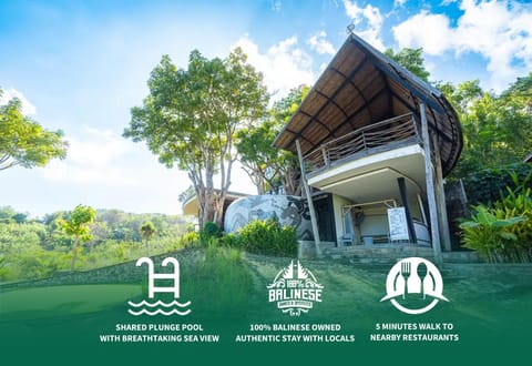 Property building, Garden, Text overlay