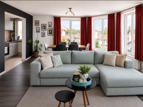 Kitchen or kitchenette, Living room, Seating area