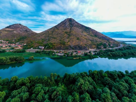 Nearby landmark, Day, Natural landscape, Bird's eye view, Lake view, Mountain view, River view
