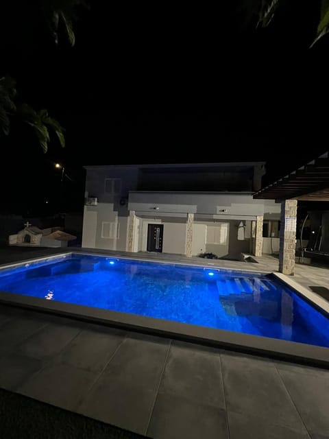 Night, Pool view, Swimming pool