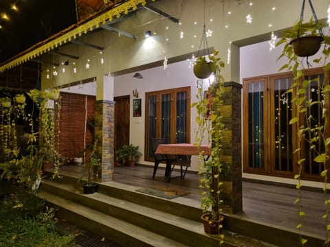 Property building, Patio, Night