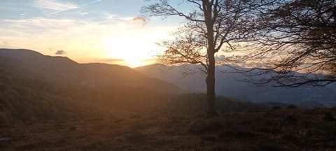 Natural landscape, Mountain view, Sunset