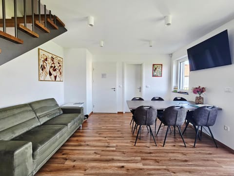 Living room, kitchen