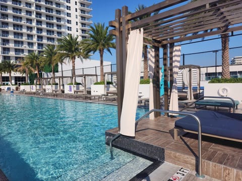 Pool view, Swimming pool, sunbed