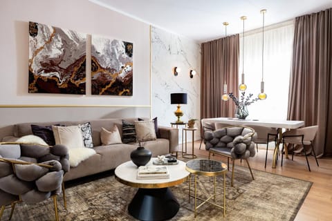 Living room, Seating area, Dining area