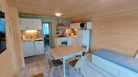 Kitchen or kitchenette, Living room, Dining area