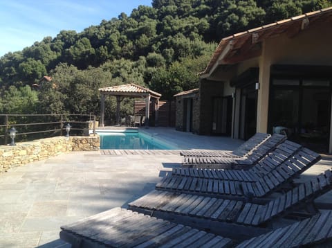 Natural landscape, Swimming pool, sunbed