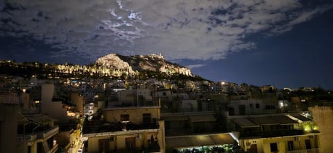 Night, Natural landscape, City view, Mountain view