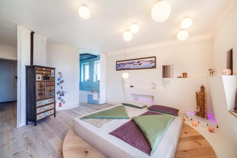 Property building, Living room, Bedroom