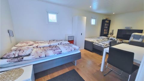 Bed, TV and multimedia, Seating area, Bedroom