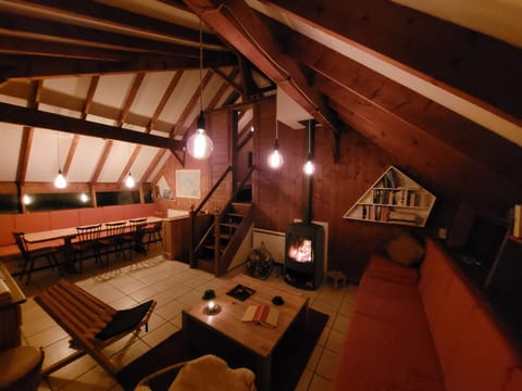 Living room, Dining area, flat iron