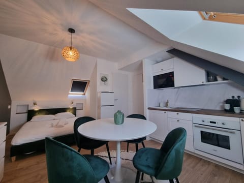 Kitchen or kitchenette, Living room, Dining area, minibar, pet friendly, stove